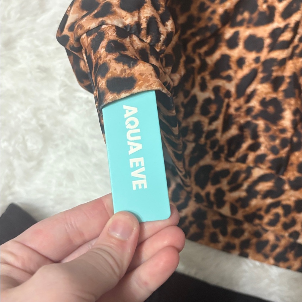 NWT Aqua Eve 2 Piece Leopard Print Swim Set Size L - Picture 11 of 16